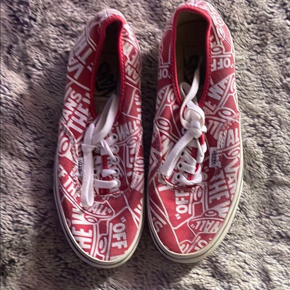 Vans Kids Red Sneakers size 7
